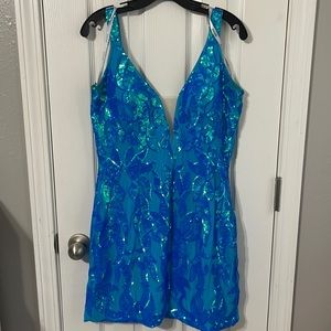 Jovani Homecoming/Cocktail Dress in Turquoise